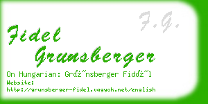 fidel grunsberger business card